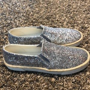 Silver slip on loafers